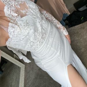White one shoulder dress